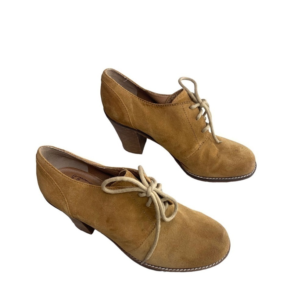 Lucky Brand Mystique Light Brown Suede Ankle Booties Size 10